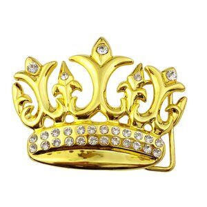 Buckle Sale: Gold Royal Crown Bling Buckle